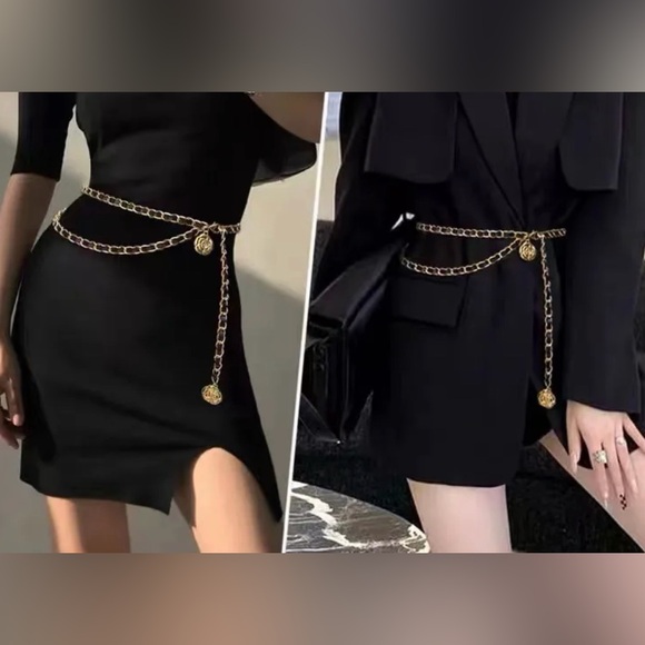 Chain Belt with Medallion Charm - Picture 4 of 4